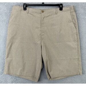 Ben Hogan‎ Shorts Mens 44 Beige Chino Golf Golfer Golfing Activewear Flat Front